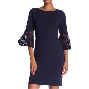 Sharagano Bell Sleeve Nagy Dress